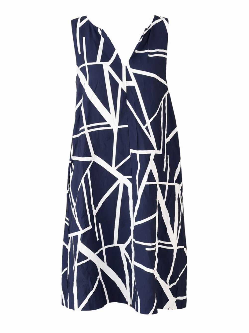 Banana Republic Navy Abstract Print Sleeveless Dress – Size M